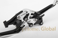 Frete grátis CNC Dobráveis & Extensíveis Alavancas de Freio de Embreagem Para YAMAHA FZ6 fazer 2004-2010 Prata/Preto 2005 2006 2007 2008 2009 2024 - compre barato