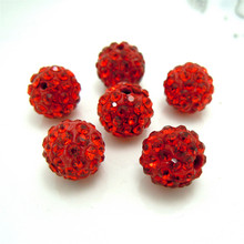 100pcs 10MM Red Color Austria Beads Crystal Disco Ball Beads  Spacer Beads 6 row Crystal Clay Beads 27 Color 2024 - купить недорого