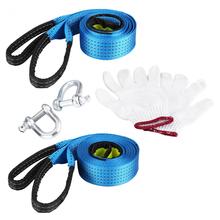 8 Tons 5 Meters Car Trailer Tow Rope Road Recovery Towing Cable with Reflective Strip Hooks 2024 - buy cheap