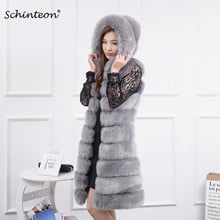 Women Fur Long Vest Faux/imitation Fox Fur Waistcoat Hood Gilet Jacket Thick Warm Winter Clothing Gift Fast Shipping 2024 - buy cheap