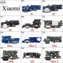 YuXi 1pcs Microphone Module + USB Charging Port Connector Board Flex Cable For Xiaomi Mi 4i 4S 4C 5X 5C Max 2 Mix 6 6X Note 3 2024 - buy cheap