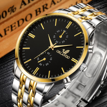 Men's Wrist Watches Mens Watches Top Brand Luxury Orlando Clock Stainless Steel Men's Watch Men erkek kol saati reloj hombre 2024 - buy cheap