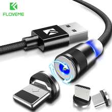 Floveme-cabo usb magnético, para iphone vários modelos, 8, 7, 8, xr, x, usb tipo c, 1m 2024 - compre barato