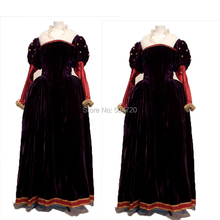 Tailored!Velvet 18th Marie Antoinette Duchess Queen Marie Antoinette Day Court regency Renaissance medieval dress HL-207 2024 - buy cheap