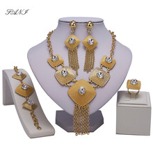 Fani 2019-exquisito Conjunto de joyas de oro de Dubai, accesorios de boda nigerianos, conjunto de joyería de mujer, conjunto de joyería de marca 2024 - compra barato