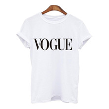 2018 Suumer Women T Shirt VOGUE Letter Printing Brand T-shirt Casual Loose Short Sleeve O Neck Female Tops camisetas mujer 2024 - buy cheap