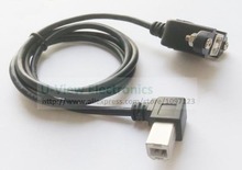 Cable de extensión USB B macho a hembra, 90 grados de ángulo, con tornillo para montaje en Panel de alrededor de 1M, Envío Gratis por DHL, 100 Uds. 2024 - compra barato