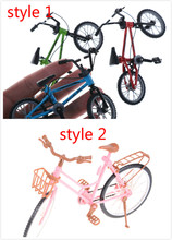 Finger board bicycle Toys With Brake Rope Blue Simulation Alloy Finger   Bike Children Gift Mini Size New arrival 2024 - buy cheap