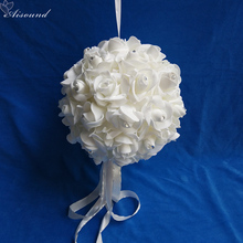 Aisound-bolas de rosas artificiales de espuma de 9 ", decoración colgante, ramo de flores para boda, centros de mesa, decoración de fiesta de matrimonio 2024 - compra barato