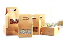 10*15.5*6 50 peças caixas de papel kraft marrom recicláveis para casamento, presente, joias, alimentos, biscoitos, embalagens de caixa de papel 2024 - compre barato
