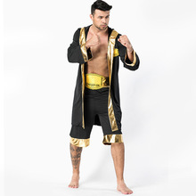Man Boxing Robe Boxer Costume Halloween Boxing Match Rocky Balboa Fantasy Fancy Dress 2024 - buy cheap