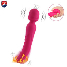 Vibrador para aquecimento av, varinha de aquecimento, massageador corporal, motor duplo, cabeça dupla, dildo, ponto g, estimulador clitoriano, brinquedo para mulheres 2024 - compre barato