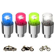 2Pcs Car Valve LED Car Bike Wheel Tire Tyre Valve Dust Cap Spoke Flash Lights Stems & Caps Neon Lights Color Cap Light 2024 - buy cheap