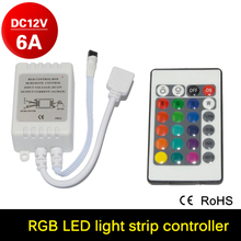 Vacamm 24Keys LED RGB IR Remote Controller DC 12V 6A Dimmer For SMD 3528 5050 2835 3014 RGB LED Strip Wireless Controller 2024 - buy cheap