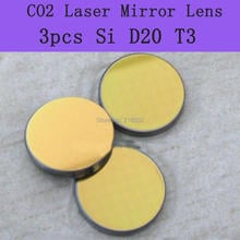 Freeshipping High Quality Si coated gold Mirror 3pcs/lot Co2 laser mirror diameter 20mm , thickness 3mm 2024 - buy cheap