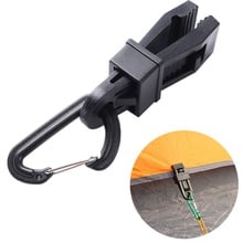 Tent Clip + Carabiner Awning Wind Rope Awnings Clamp Outdoor Camping Plastic Clip Tents Awning Clip Accessories 2018 2024 - buy cheap