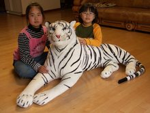 big lovely simulaiton tiger toy huge white tiger doll plush lying white tiger doll gift about 150cm 0845 2024 - buy cheap