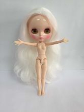 Кукла Blyth шарнирная Обнаженная, модная Кукла с белой шерстью, подходит для шарнирной куклы «сделай сам»