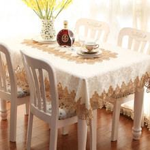 HAPIBEIHPB Waterproof Open work Embroidery Pastoral Dining Table Cloth Trade Pastoral Coffee Textile TableCloth Dust cover towel 2024 - buy cheap