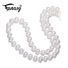 FENASY fine AAAA 7-9 natural freshwater pearl necklace for women 3 colors 8-9mm pearl jewelry 45cm choker necklace 2024 - buy cheap