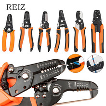 REIZ Multifunctional Wire Cable Stripper Steel Wire Stripping Electrician Pliers Cutting Stripping Hand Tool Crimping Pliers 2024 - buy cheap