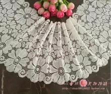 New!!Hot Sale 5 meters High End Applique Sewing Craft Dedicate DIY Lace Fabric 17CM Pretty Amazing Off-white Flower Lace Trim 2024 - buy cheap