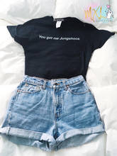 OKOUFEN Jungshook Футболка Kpop летние топы графическая футболка забавная одежда футболка tumblr рубашки женская футболка с круглым вырезом 2024 - купить недорого
