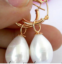 16mm white freshwater pearl earring Lovely Fine Nobility Lady's Women's Earrings 2024 - buy cheap