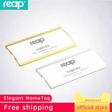 Buy Reap 7011 Name Badge Holder Pins/Magnets Metal Name Plate Badge Holder  Card Name Tag in the online store Reap Official Store at a price of 2 usd  with delivery: specifications, photos