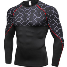2021 Summer Fitness Long Sleeve T Shirt Men Sportswear Compression Shirt Quick Dry Bodybuilding Tights Clothes Gyms T-shirts Men 2024 - buy cheap