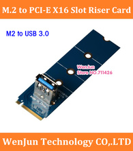 10 шт.-NGFF M.2 к PCI-E X16 слот Riser Card M2 к USB 3,0 Pcie адаптер удлинитель IDE/PCI-E 6pin мультипликатор Бесплатная доставка 2024 - купить недорого