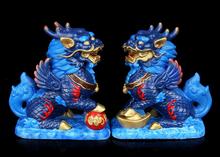 12cm Chinese pure copper Hand painted wealth unicorn office creative craft ornaments 2024 - buy cheap