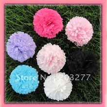 Free shipping!12pcs/lot 2.5 inch  New  chiffon  fabric flowers   7 colors for your choice 2022 - buy cheap