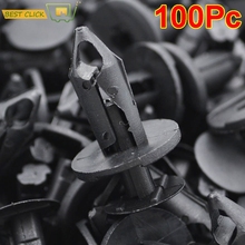100 piezas de negro retenedor de plástico remache guardabarros coche parachoques Push Pin Clips sujetadores 8mm agujero para Honda Audi Buick chrysler 2024 - compra barato