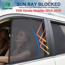 Quebra-sol magnético para janela lateral honda, 4 tamanhos ou 2 para carro, persiana, honda, 2014 a 2019 2024 - compre barato