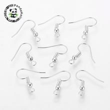 Grade A Silver Plated Iron Earring Hooks, Nickel Free, 18x0.8mm, Hole: 2mm; about 5000pcs/bag 2024 - buy cheap