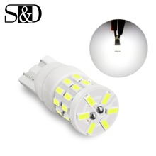 T10 W5W 194 168 LED Bulbs 3014 30SMD Auto Reading License Plate Light Marker Lamp Wedge Side Bulb Car Lights 6000K White 12V 2024 - buy cheap