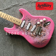 In stock factory custom 6 strings pink color guitar ST electric guitar with maple fingerboard musical instrument shop 2024 - buy cheap