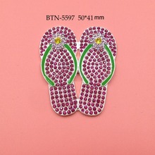Botón de diamantes de imitación para zapatillas, 50 Uds., 50X41mm, BTN-5597 2024 - compra barato