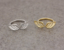 Anillos de ala de Ángel para mujer, joyería chapada en oro y plata, a la moda, novedad, venta al por mayor 2024 - compra barato