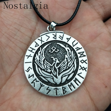 Viking Jewelry Phoenix Firebird Talisman Amulet Pendant Necklace Vintage Men's Charm Rune Necklace Women Gift Drop Shipping 2024 - buy cheap