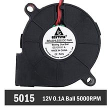 2PCS Gdstime 5015 12V Blower Fan Dual Ball Bearing DC Cooling Fan 50mm 50mmx15mm For 3D Printer Parts 2024 - buy cheap