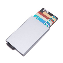 Wholesale New Card Holder RFID Blocking Wallet Automatic Aluminum ID Card Holder Credit Card Holders Protector Pocket Purse 2024 - buy cheap