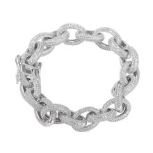 Micro Paved AAA Cubic Zirconia Round Link Chain Bracelets For Men Hip Hop Bling Iced Out CZ Rapper Bracelet Male Jewelry 2024 - buy cheap