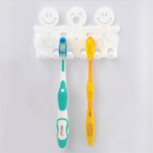 Juegos de baño soporte de cepillo de dientes con ventosa de dibujos animados/ganchos de succión 5 posiciones soporte para cepillo de dientes nuevo caliente # M5 2024 - compra barato