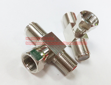 VHF/UHF TV Right Angle 1 F Male Plug to 2 F Female Jack T type Connector ,20pcs ,Free shipping 2024 - buy cheap