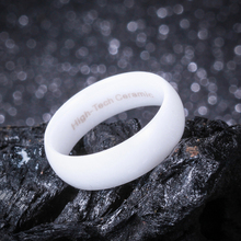 Venda quente em russo 6mm branco anéis de cerâmica masculino feminino casamento noivado banda moda clássico design especial anillos jóias 2024 - compre barato