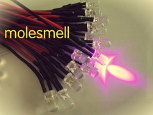 1000pcs 5mm 12v Pink prewired Water clear round LED Lamp Light Set 20cm Pre-Wired 5mm 12V DC 2024 - buy cheap