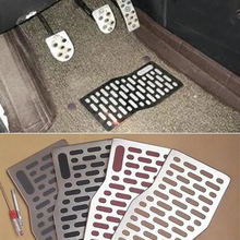 Car Floor mats Auto Aluminum Pad Plate Pedal Foot Rest Mats for toyota corolla avensis yaris chr auris camry tacoma 4runner 2024 - buy cheap