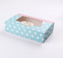 1000 pces 21.5x13.5x5cm polka dot caixa de presente de papel branco embalagem caixa de exibição caixas de presente para o casamento/joias/doces/armazenamento de alimentos 2024 - compre barato